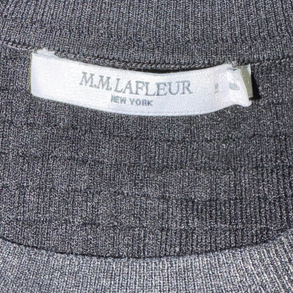 MM LaFleur The Tyler Black Geo Micro Textured Pullover Knit Sweater - M